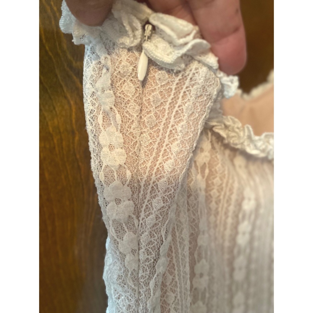 Emory Park Lace Mini Dress Sleeveless Ruffle Trim Casual Summer Dress Size M - Picture 4 of 11